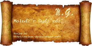 Molnár Győző névjegykártya
